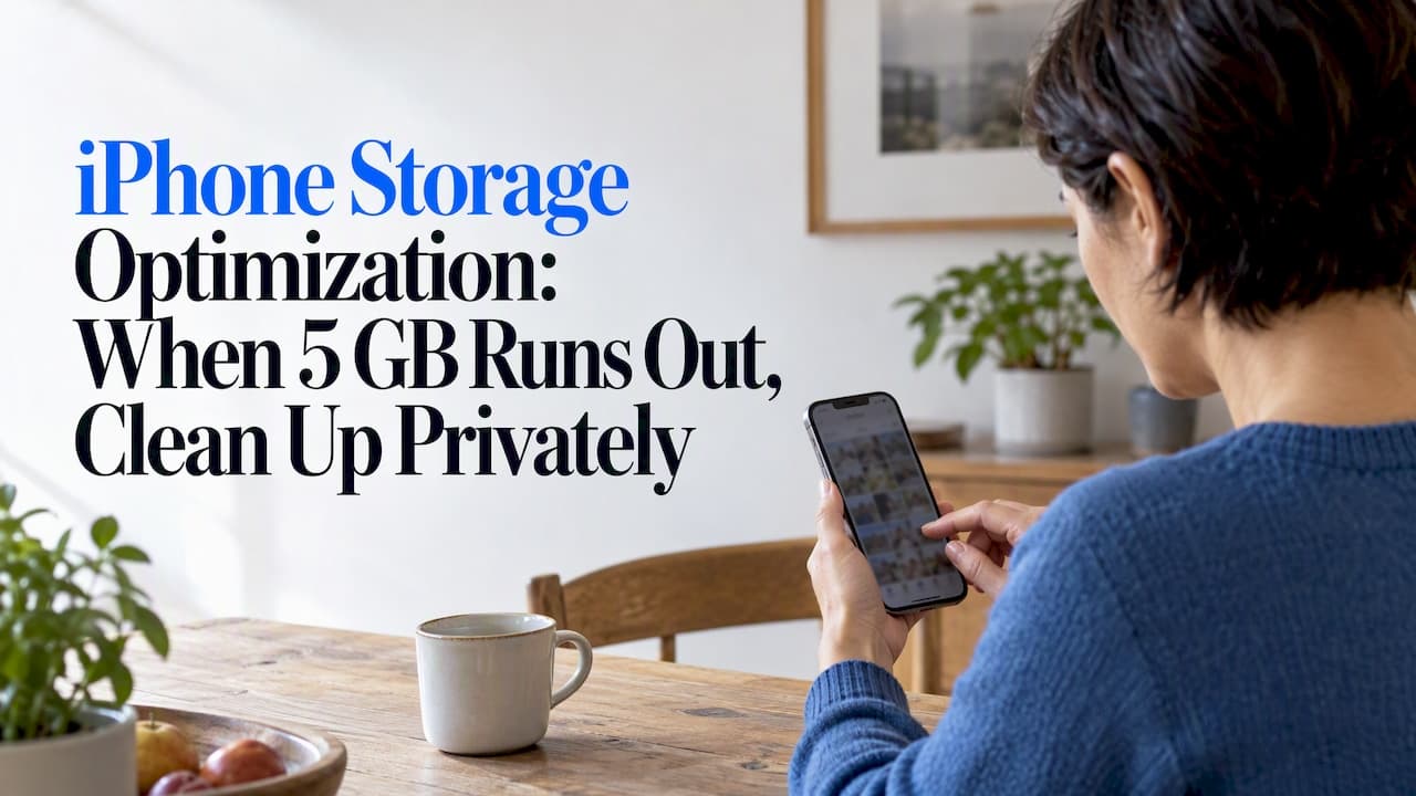 iPhone Storage Optimization: When 5 GB Runs Out, Clean Up Privately