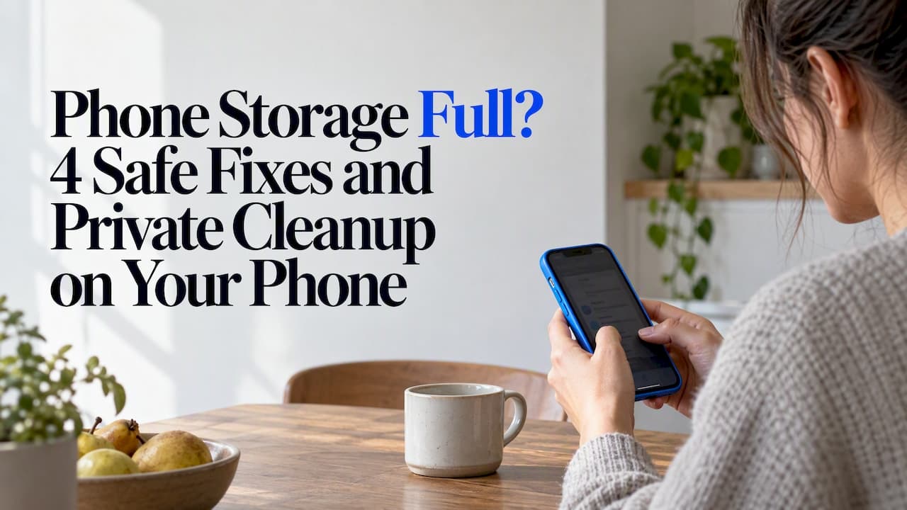 Phone Storage Full? 4 Safe Fixes and Private Cleanup on Your Phone